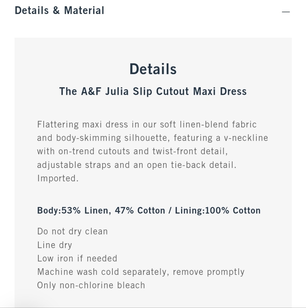 A&F Shell Slip Maxi Dress - medium Tall MSRP $120 - Picture 4 of 9